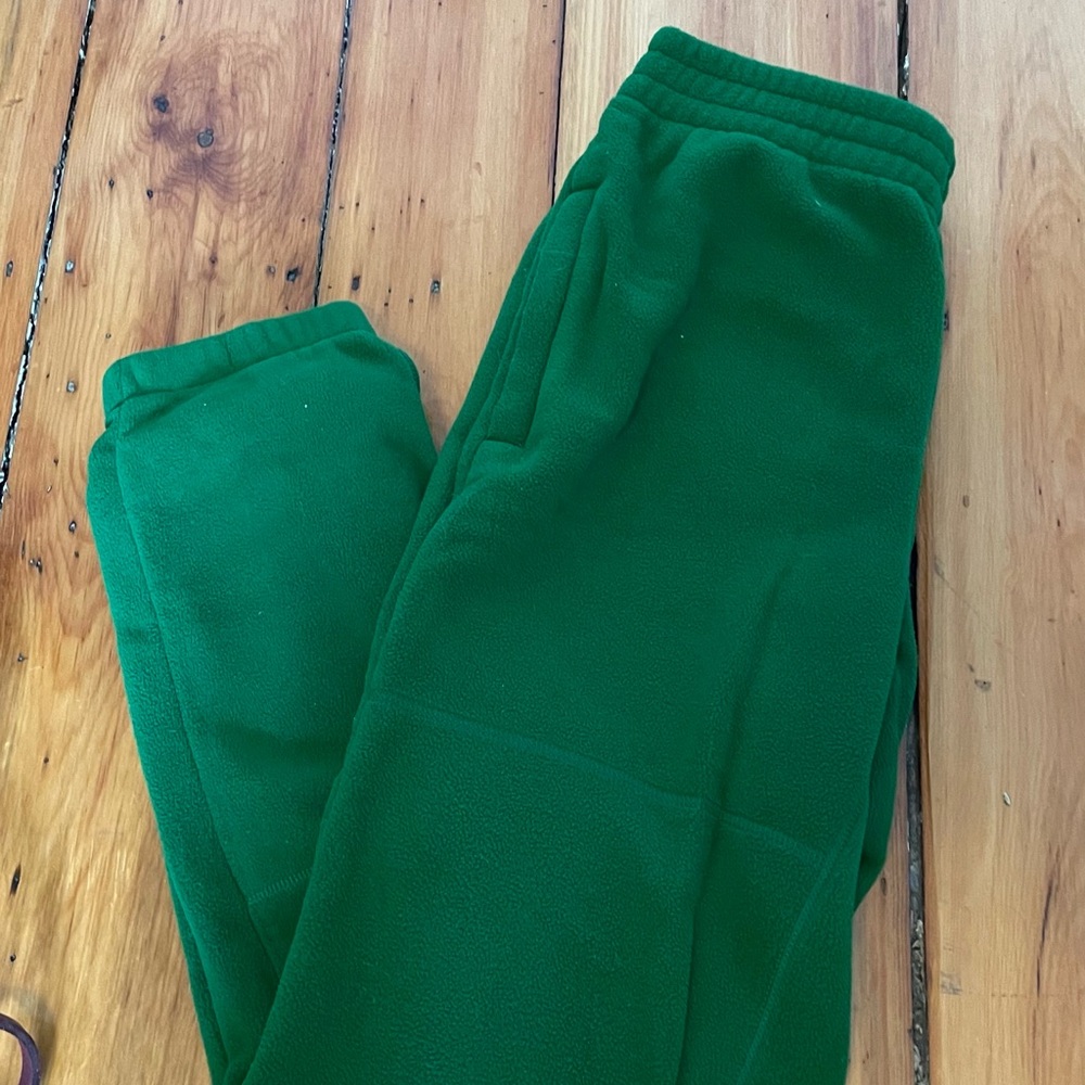 Aritzia TNA Green Fleece Pants